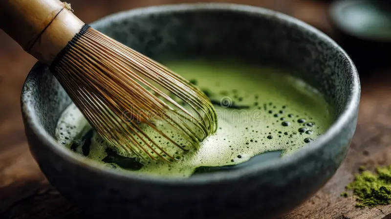 Tazón matcha ceremonial espumoso