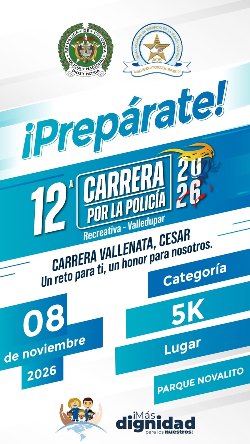Flyer de 12.ª Carrera por la Policía