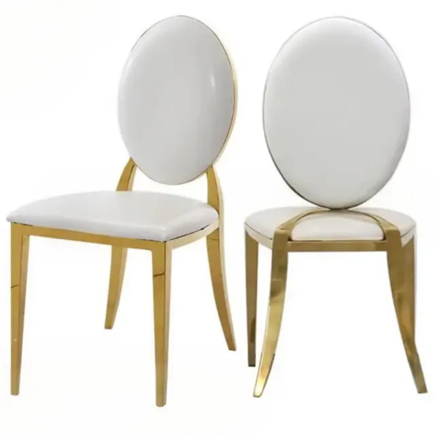  Cadeira Luxo Dourada em Inox  Elegância e sofisticação para os seus eventos