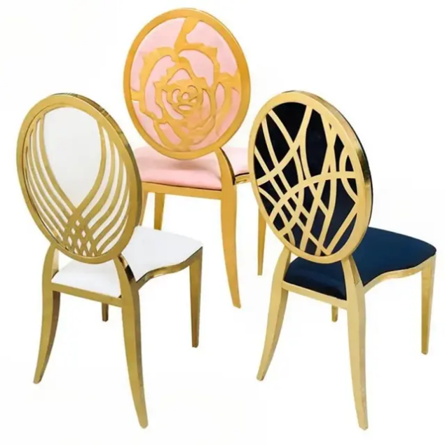  Cadeira Luxo Dourada em Inox  Elegância e sofisticação para os seus eventos 2