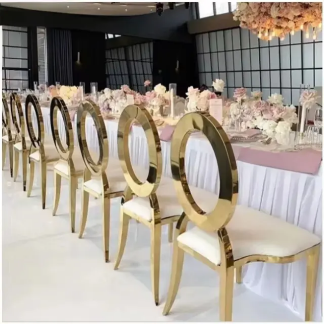  Cadeira Luxo Dourada em Inox  Elegância e sofisticação para os seus eventos 3