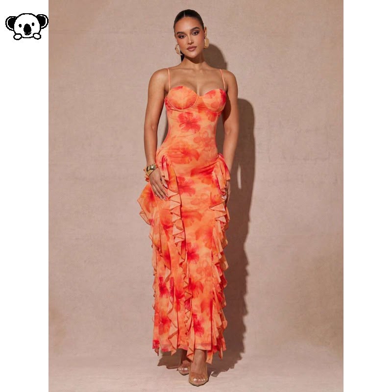 Vestido Longo Elegante Feminino  Um vestido sofisticado e elegante 5