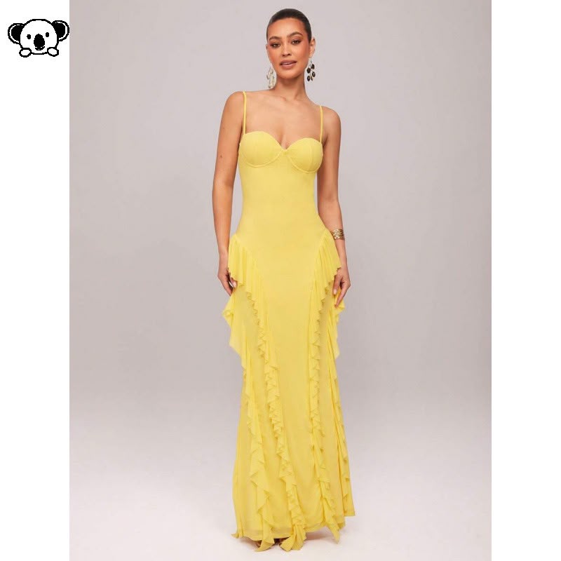 Vestido Longo Elegante Feminino  Um vestido sofisticado e elegante 10