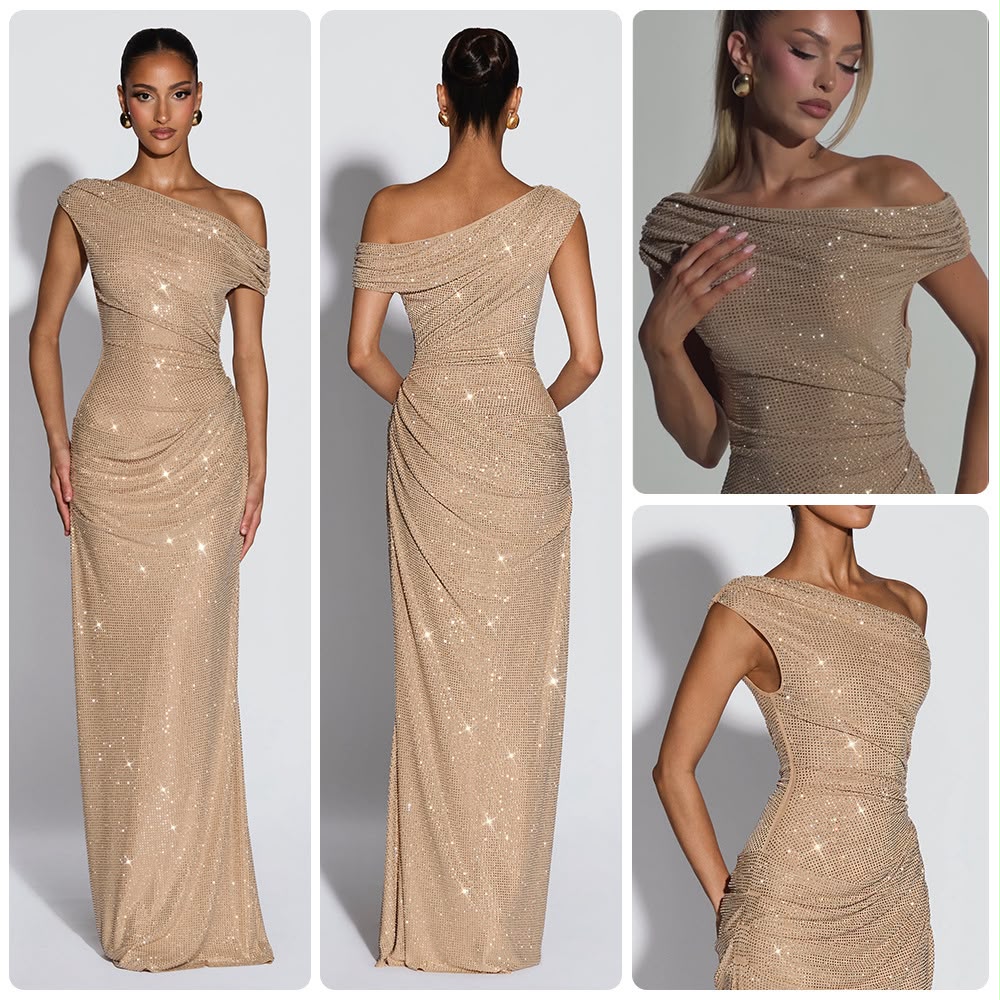Vestido de Gala com Aplicações Brilhantes 3