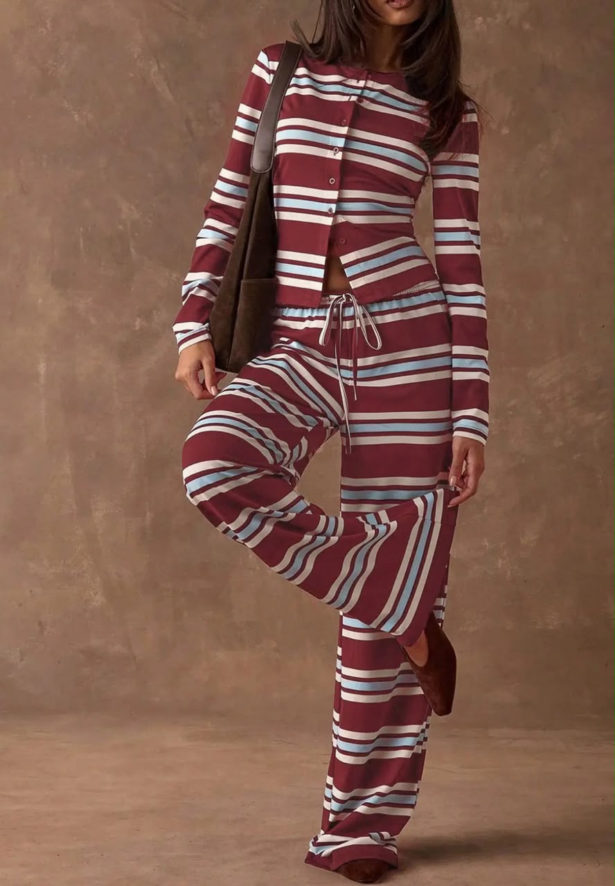  CONJUNTO FEMININO DE 3 PEÇAS – ESTILO CASUAL CHIQUE 