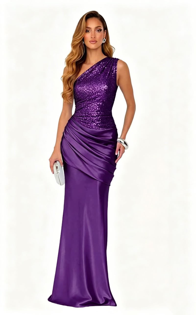 Vestido de Gala Elegante em Lilás Um modelo sofisticado e marcante, perfeito para ocasiões especiais. 5