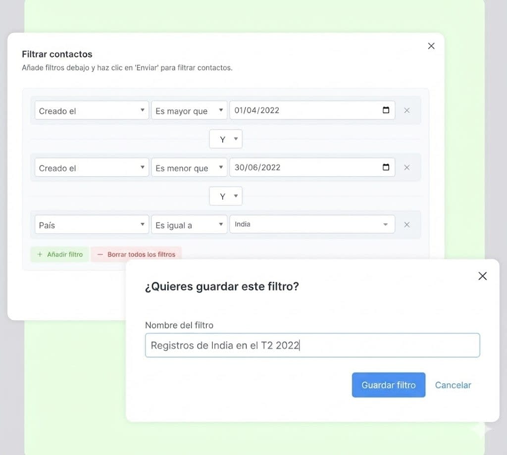 Configura segmentos personalizados en segundos