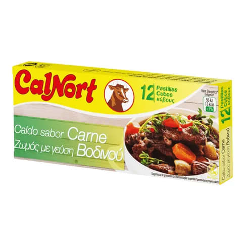 Caldo Carne Calnort 12 pastillas