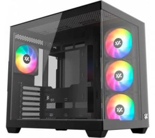 Gabinete XYZ TESSERACT X Black 7x120mm ARGB Fans Incl. Controladora USB-C Dual Chamber