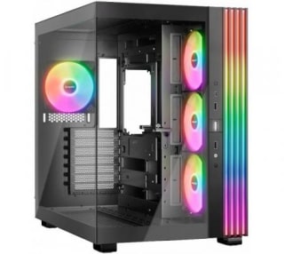Gabinete Be Quiet! LIGHT BASE 600 LX ARGB Black Vidrio Templado 4x120mm Light Wings LX ARGB Fans USB-C 3.2 Gen2 Back Connect Inc. Controladora