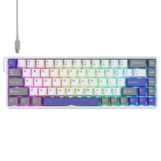 Teclado Magnético Aula WIN68HE MAX 65% 8000Hz RGB Switch Wing Chun Blanco/Azul/Gris Inglés US