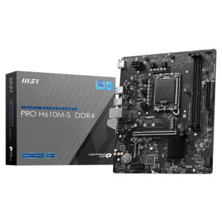 Motherboard MSI PRO H610M-S DDR4 Intel LGA1700 mATX PCIe 4.0 M.2 Gen3