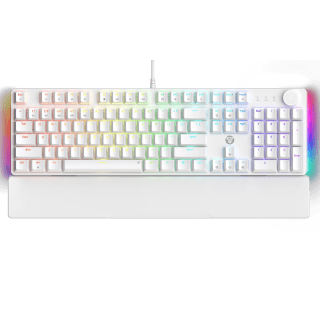 Teclado Mecánico Fantech MAXPOWER II MK894 ARGB Reposamuñeca USB Blanco Switch Lemon Zest Inglés US