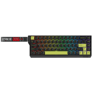 Teclado Magnético Fantech ATOM HE68 PRO MK922 MORI 65% 2.4G BT USB Negro Switch Emerald Inglés US
