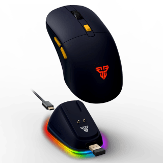 Mouse Inalámbrico Gamer Fantech KANATA WIRELESS WG9RD 12K DPI USB 2.4G BT Azul c/ Dock ARGB