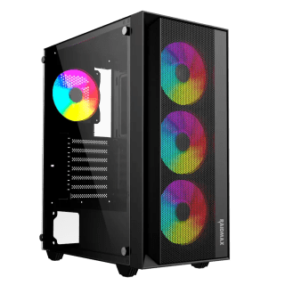 Gabinete Raidmax Vector Series V100 Mid Tower ATX TG Mesh Negro 4xFan FRGB