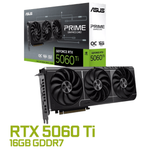 Placa de Video ASUS GeForce RTX 5060 Ti Prime OC 16GB GDDR7 128bit PCIe 5.0