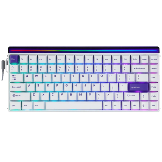 Teclado Magnético Aula HERO 84 HE 75% 8000Hz RGB Switch Black King Blanco/Púrpura Inglés US