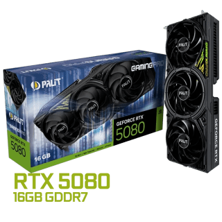 Placa de Video Palit GeForce RTX 5080 GamingPro 16GB GDDR7 256bit PCIe 5.0 ARGB