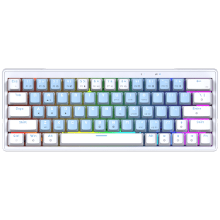 Teclado Mecánico Fantech ATOM X63 MK611 AME 60% ARGB USB Azul Switch Taro Inglés US