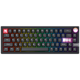 Teclado Mecánico Inalámbrico Fantech MAXFIT6 MK920 QMK 65% ARGB BT USB Negro Switch Brown Inglés US