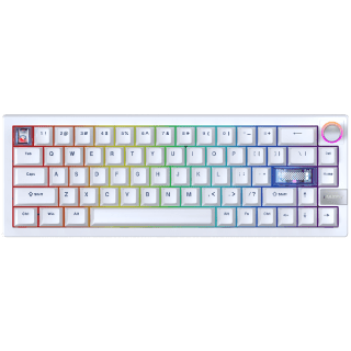 Teclado Mecánico Inalámbrico Fantech MAXFIT6 MK920 QMK 65% ARGB BT USB Blanco Switch Brown Inglés US