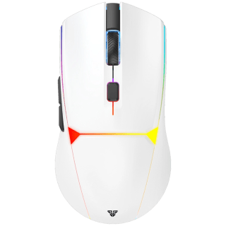 Mouse Inalámbrico Gamer Fantech CRYPTO II WIRELESS WG7V2 Recargable ARGB Grip 12K DPI USB Blanco