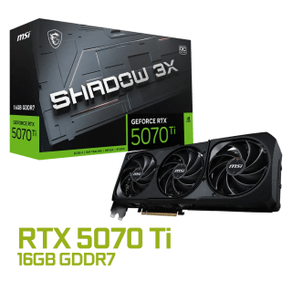 Placa de Video MSI GeForce RTX 5070 Ti SHADOW 3X OC 16GB GDDR7 256bit PCIe 5.0 SFF