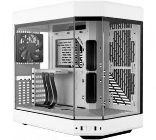 Gabinete HYTE Y60 Snow White Vidrio Templado 3x120mm Flow FE12 Fans Vertical GPU Mount Inc. Cable Riser PCIe 4x16 USB-C 3.2