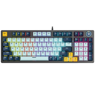 Teclado Mecánico Fantech ATOM96 MK890V2 MIZU 95% ARGB USB Azul Cielo Switch Taro Inglés US