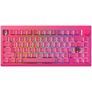 Teclado Mecánico Inalámbrico Fantech MAXFIT8 MK921 ROSIE QMK 75% ARGB Rosa Switch Brown Inglés US