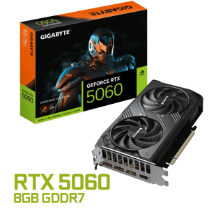Placa de Video GIGABYTE GeForce RTX 5060 WINDFORCE MAX OC 8GB GDDR7 128bit PCIe 5.0