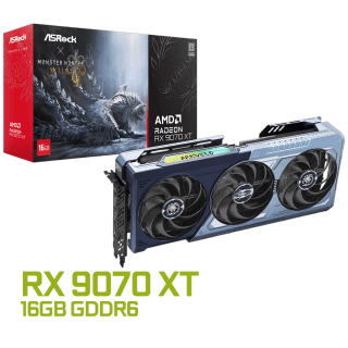 Placa de Video ASRock Radeon RX 9070 XT Monster Hunter Wilds Edition 16GB GDDR6 256bit PCIe 5.0