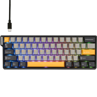 Teclado Magnético Aula WIN60HE MAX 60% 8000Hz RGB Switch Wing Chun Gris/Amarillo Inglés US