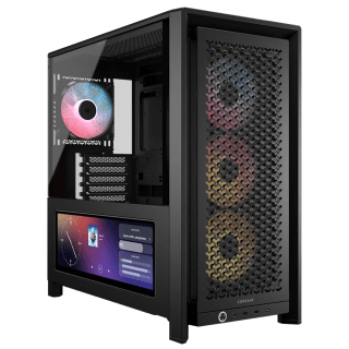 Gabinete CORSAIR FRAME 4000D LCD RS ARGB Premium Mid Tower E-ATX Monitor 14.5" TG 4x Fan PWM Negro