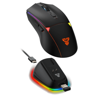 Mouse Inalámbrico Gamer Fantech CRYPTO II WIRELESS WG7V2RD 12K DPI ARGB USB 2.4G BT Negro c/ Dock