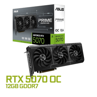 Placa de Video ASUS Prime GeForce RTX 5070 OC 12GB GDDR7 192bit PCIe 5.0