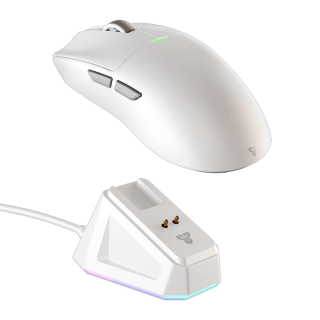 Mouse Inalámbrico Gamer Fantech TANTO S WG13S 8KHz Dock RGB 26K DPI 5 Botones BT 2.4G USB Blanco