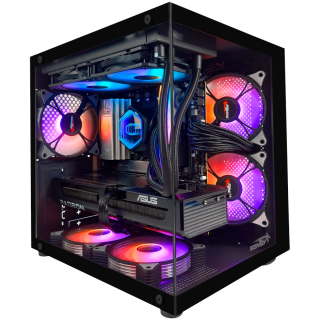 Gabinete Gamer Sentey ZEUS Mid Tower mATX TG 5xFan ARGB Negro