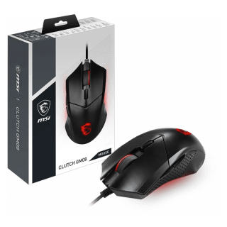 Mouse Gamer MSI CLUTCH GM08 4,2K DPI 6 Botones Peso Ajustable LED