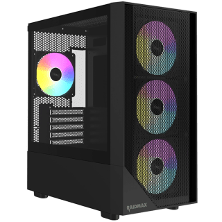 Gabinete Gamer Raidmax Meshian X X609 M mATX TG 4x Fan ARGB Negro