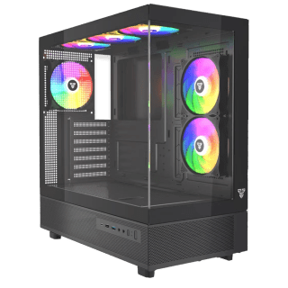 Gabinete Fantech LUMINA L CG86 Full Tower E-ATX 2x TG USB-C 6x Fan FRGB Negro