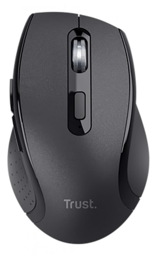 MOUSE INALÁMBRICO TRUST SURA CÓMODO CON RUEDA METÁLICA NEGRO