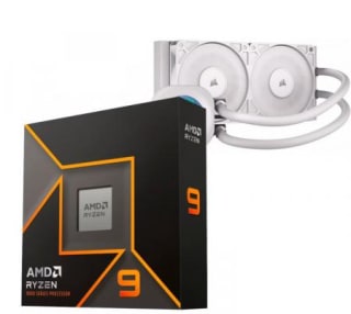 Procesador AMD Ryzen 9 9900X 5.6GHz Turbo + Corsair NAUTILUS 240 RS LCD White Water Cooler