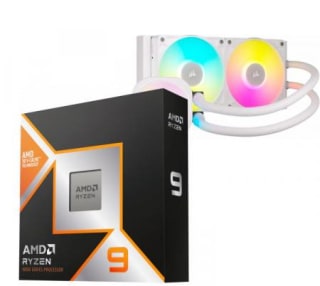 Procesador AMD Ryzen 9 9950X3D 5.7GHz Turbo + Corsair ICUE TITAN LINK 240 RX RGB White Water Cooler