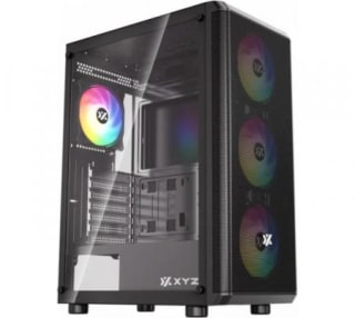 Gabinete XYZ Airone 60 Mesh Black 4x120mm ARGB Fans USB-C Vidrio Templado