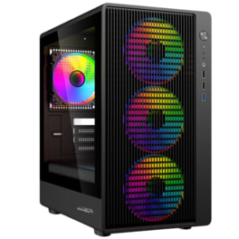 Gabinete Sentey Backfire Mesh TG C/Coolers x4 ARGB Vidrio Templado