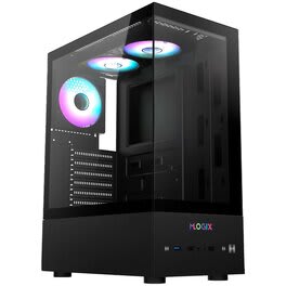 Gabinete Mlogix View Max 180 C/Coolers x3 ARGB Vidrio Templado