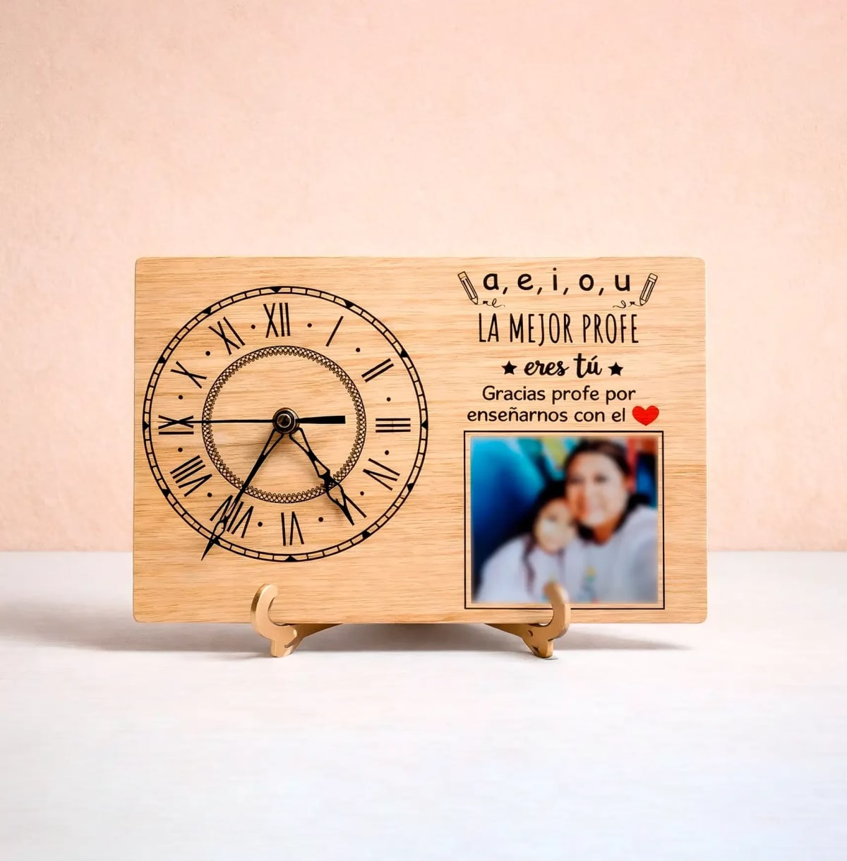 Reloj Personalizado "La Mejor Profe"  con Foto, agradecimiento para maestra - Producto personalizado - Izeta Studio