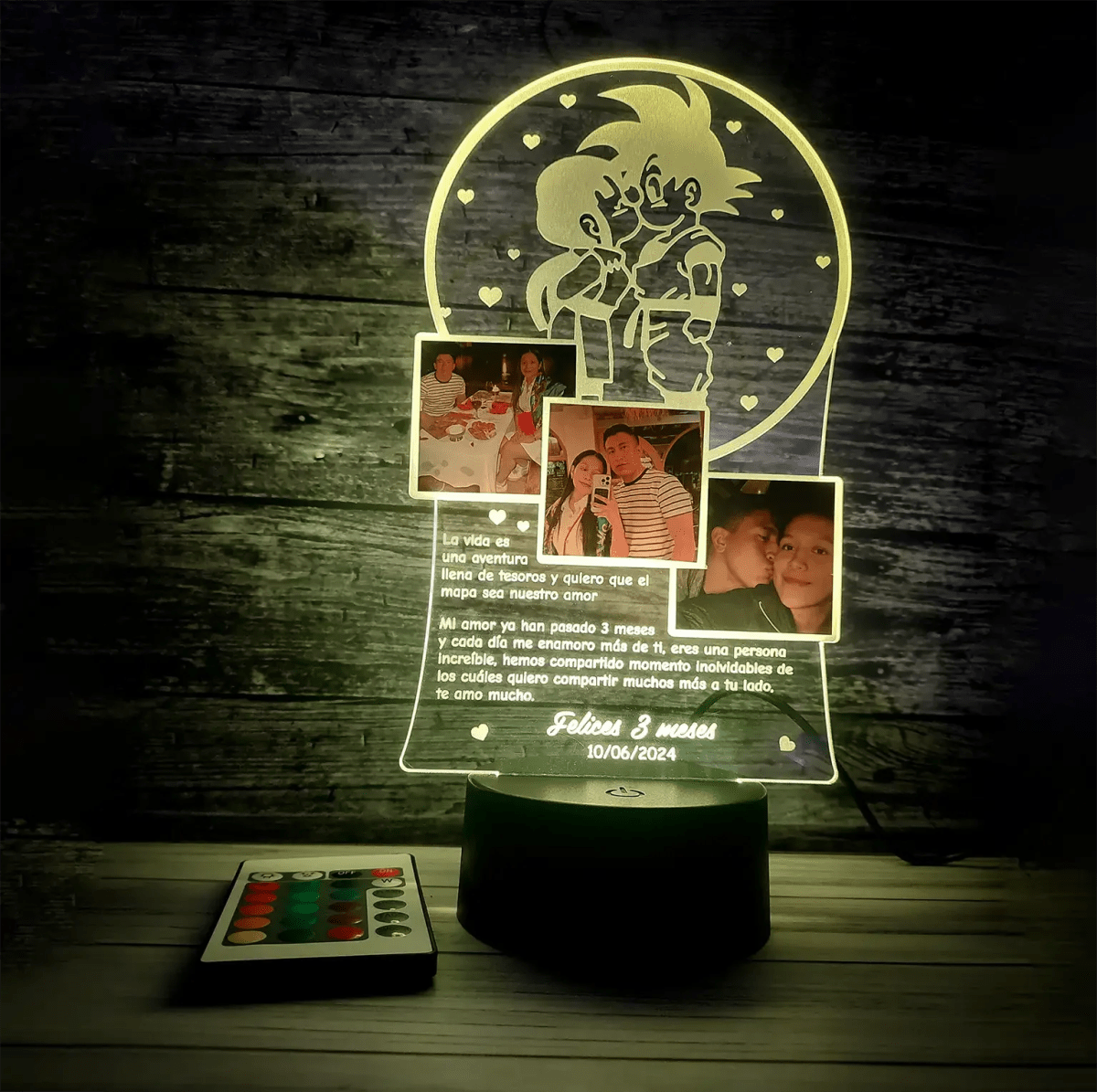 lampara personalizada de Goku Milk, Lámpara LED Dragon Ball Z Personalizada - Producto personalizado - Izeta Studio